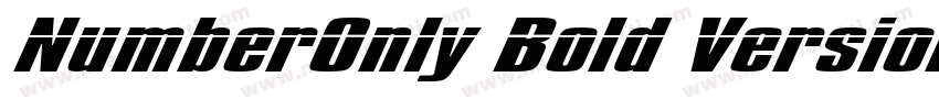 NumberOnly Bold Version 1000字体转换